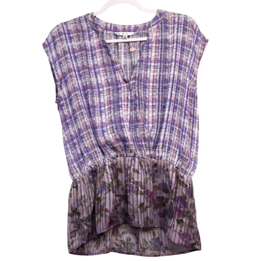 NWOT CAbi Blouse Size Medium Purple Sheer Fairy Whimsigoth Ethereal Festival